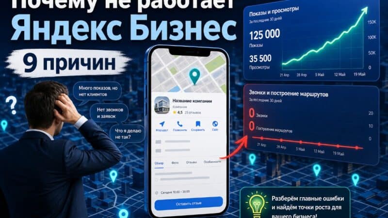 Почему не работает Яндекс Бизнес: 9 причин и что делать в 2026