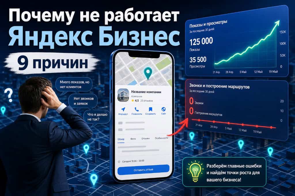 Почему не работает Яндекс Бизнес: 9 причин и что делать в 2026