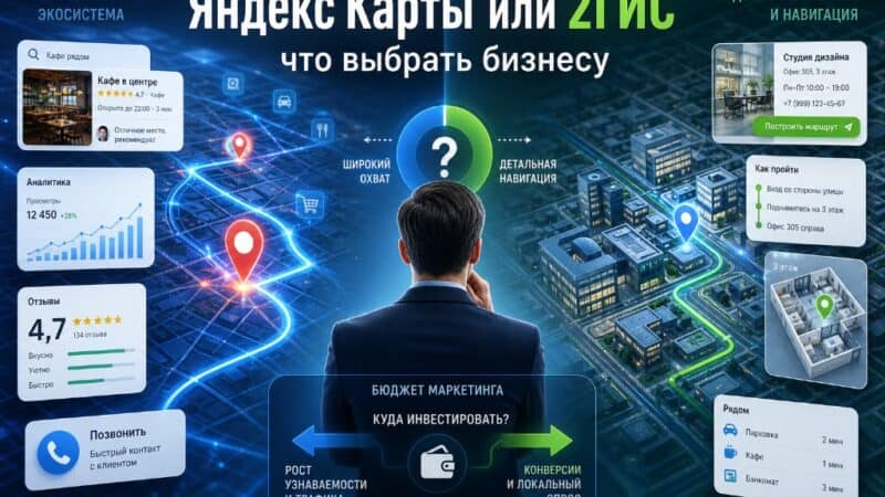 Яндекс Карты или 2ГИС: что важнее для бизнеса в 2026