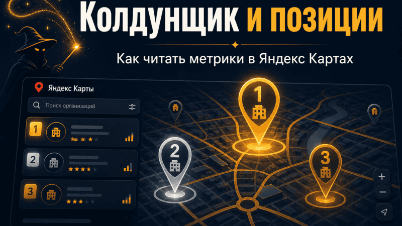 Колдунщик и позиции в Яндекс Картах